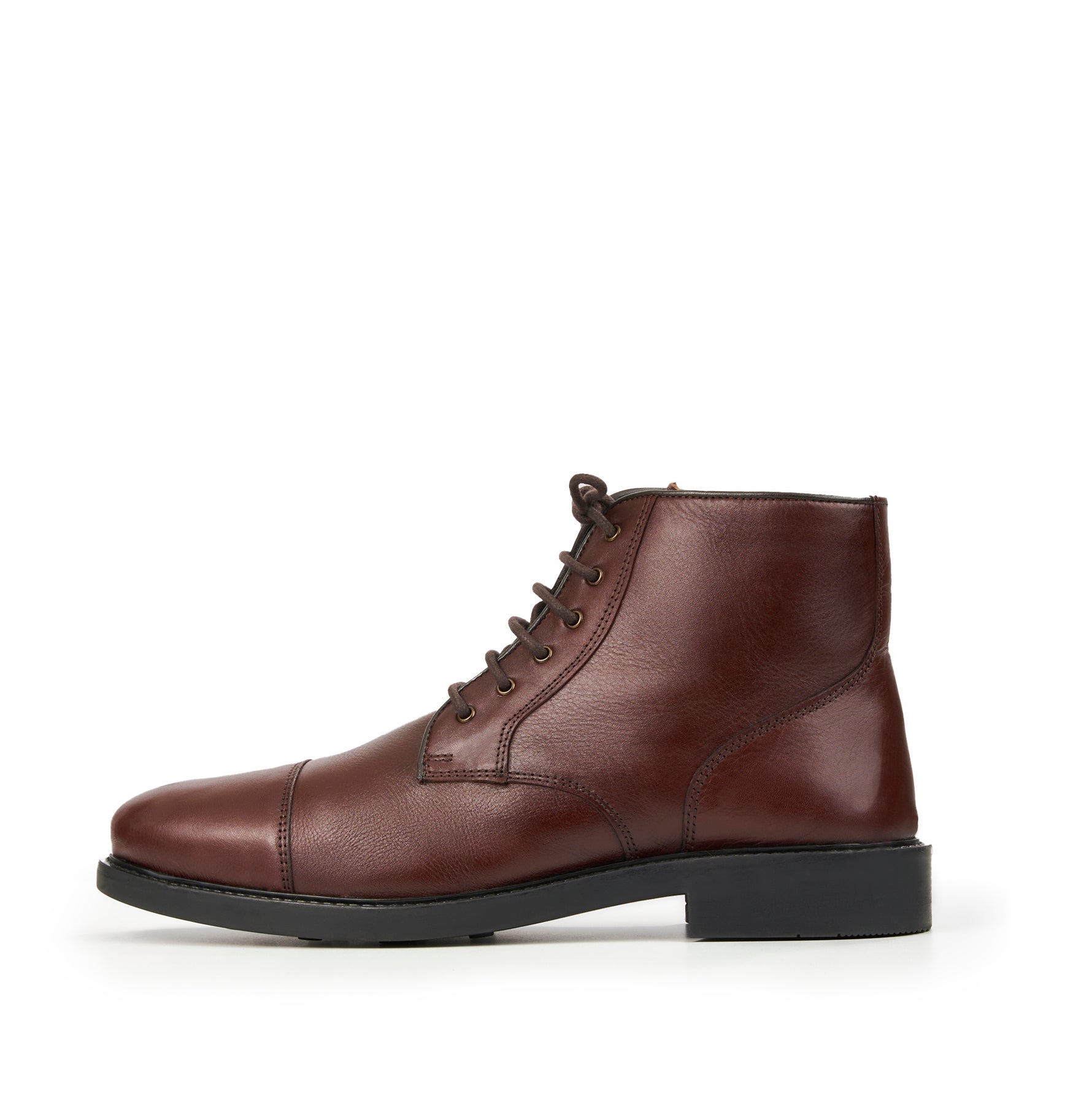 LUCA BROWN LEATHER LACE-UP BOOT